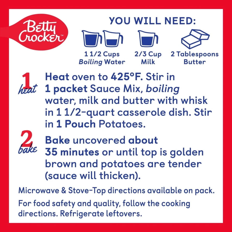Betty Crocker Scalloped Casserole Potatoes Twin Pack, Made with Real Cheese 8 Oz