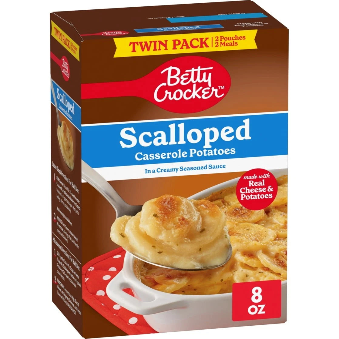 Betty Crocker Scalloped Casserole Potatoes Twin Pack, Made with Real Cheese 8 Oz