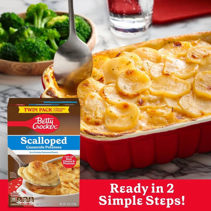 Betty Crocker Scalloped Casserole Potatoes Twin Pack, Made with Real Cheese 8 Oz