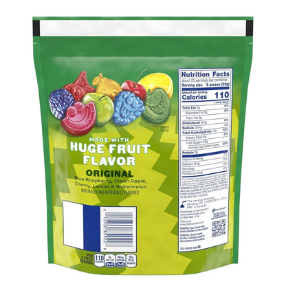 JOLLY RANCHER Sour Gummies Assorted Fruit Flavored Candy Resealable Bag, 25.5 oz